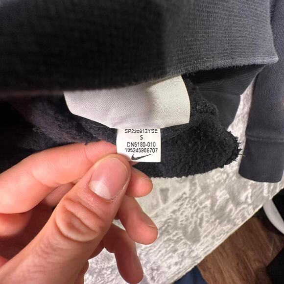 Nike NSW Sportswear Black&Purple Burger Bucket Pullover Hoodie DN5180-010 Size S - Picture 4 of 8